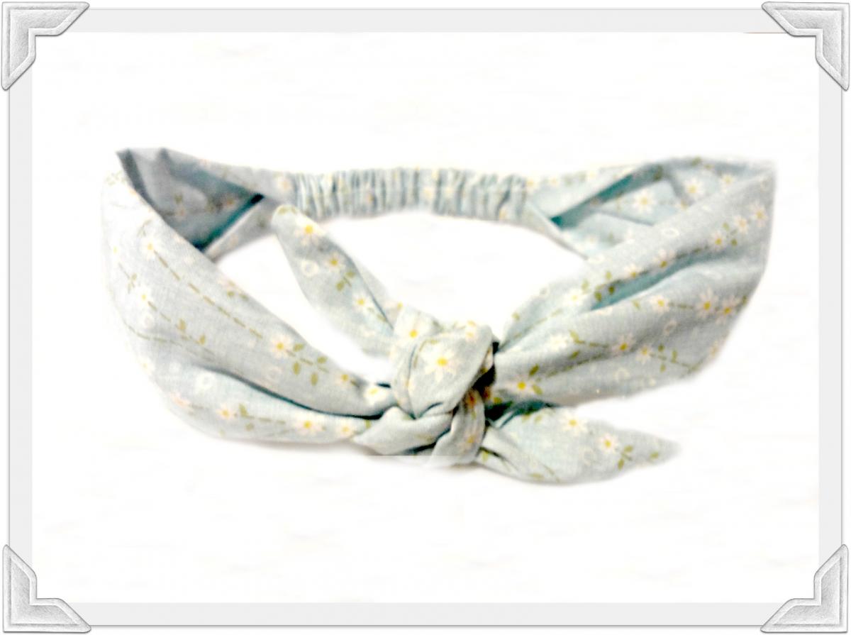 Daisy Rockabilly Tie Head Scarf Vintage Style Retro Bow Tie Headband